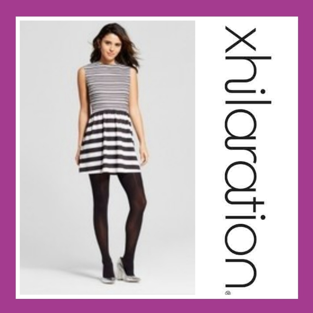 Fit and Flare Striped Dress